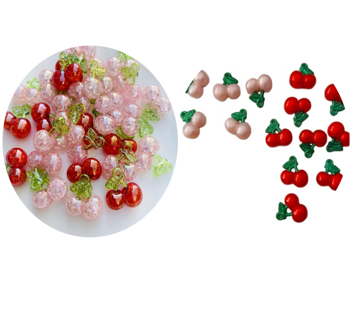 Resin Cherry Fruit Charms For DIY Fashion Jewelry Making Finding Acces –  Birmingham Nail Supply Store